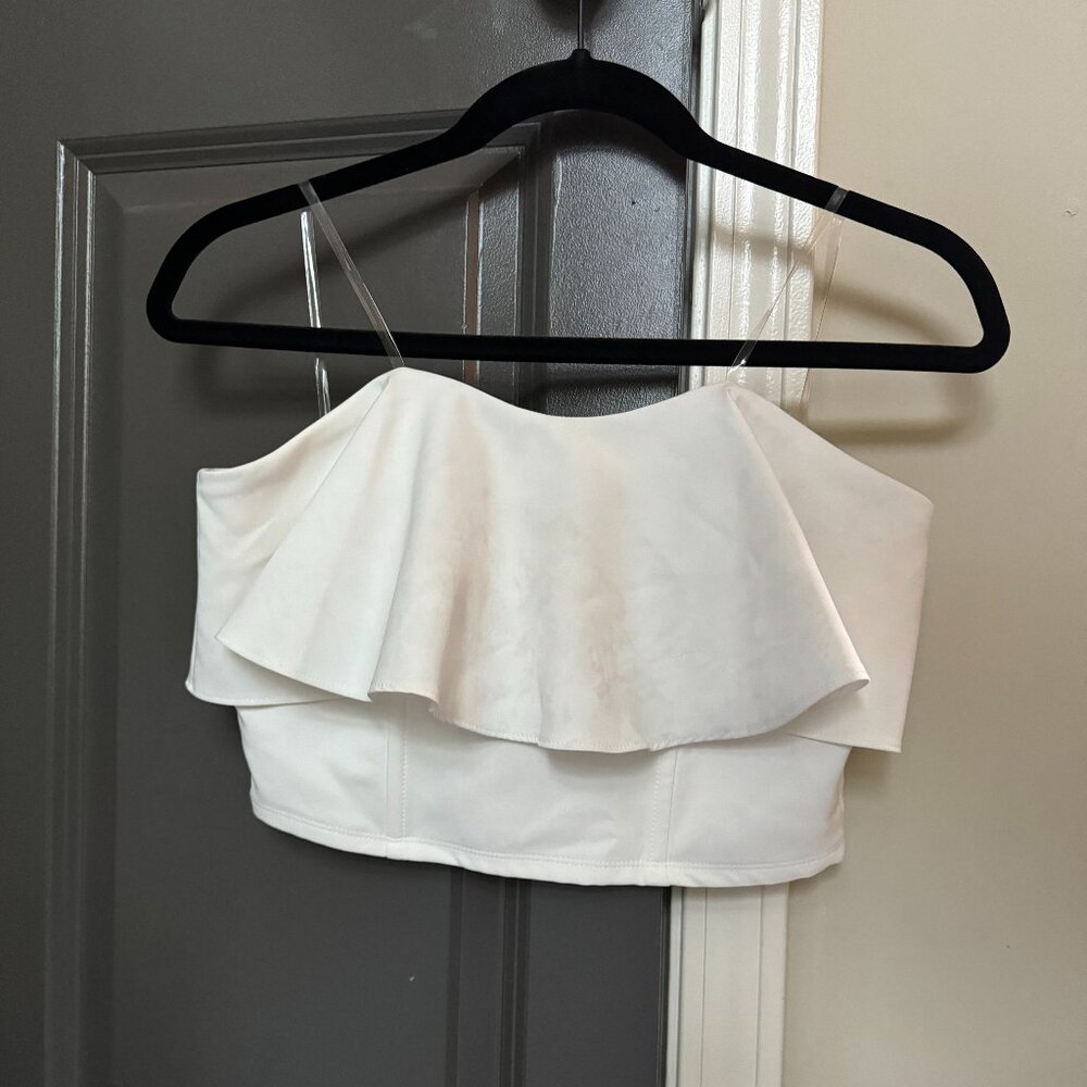Strapless White corset top